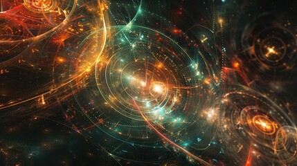 Obraz premium Abstract Tech Background Illustrating Quantum Supremacy