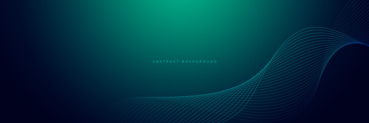 Abstract green blue background. Background with line ornament. gradient color. Very suitable for web covers, ad banners, posters, brochures, flyers
