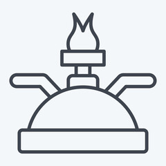 Icon Gas Burner. related to Kitchen Tool symbol. line style. simple design illustration
