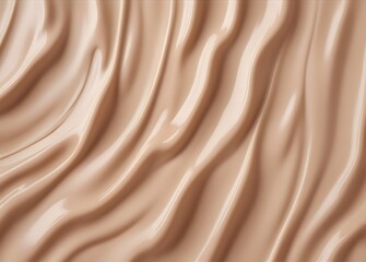 The base of the foundation is smeared as a sample background close-up. Makeup cosmetics. Concealer. Concealer texture.
