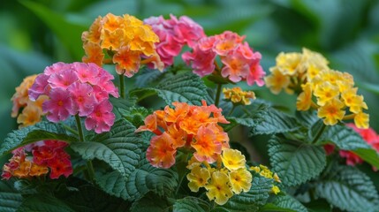 Obraz premium Lantana Flowers in the Garden