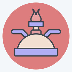 Icon Gas Burner. related to Kitchen Tool symbol. color mate style. simple design illustration