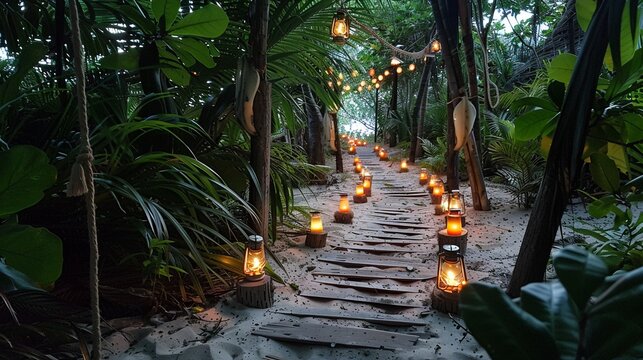 A Castaway themed adventure experience, complete with survival skills and island drinks