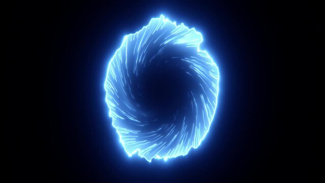 Magical Blue Portal Overlay Transparent Background