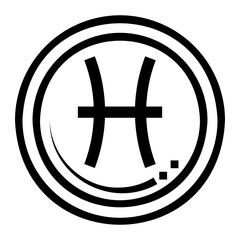 Obraz premium pisces icon