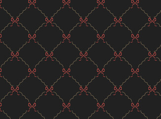 レトロなリボン柄の背景パターンイラスト