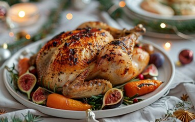 Roasted Chicken With Figs and Carrots for Holiday Dinner