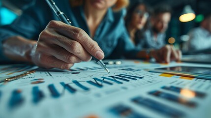 Naklejka premium Creative Finance and Investment Brainstorming Session with Business Professionals