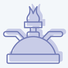 Icon Gas Burner. related to Kitchen Tool symbol. two tone style. simple design illustration
