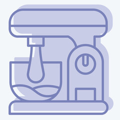 Icon Kitchen Mixer. related to Kitchen Tool symbol. two tone style. simple design illustration