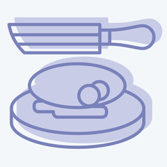 Icon Steak Knife Set. related to Kitchen Tool symbol. two tone style. simple design illustration