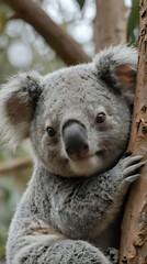 a koala bear that is sitting on a tree