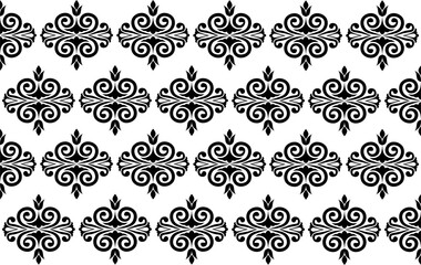 Elegant plant motif pattern design, damask motif wallpaper design, vector pattern design with a beautiful classic theme 