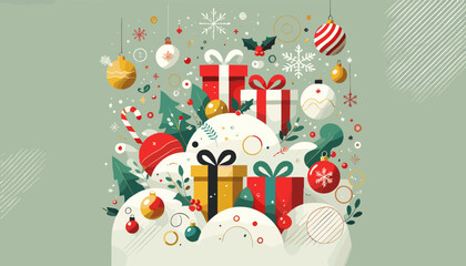 Christmas image concept. Vector illustration.