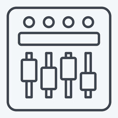 Icon Equalizer. related to Cinema symbol. line style. simple design illustration