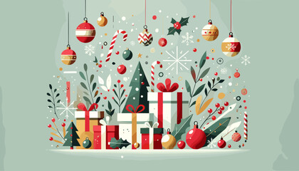 Christmas image concept. Vector illustration.