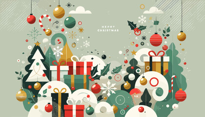 Christmas image concept. Vector illustration.