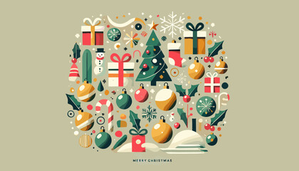 Christmas image concept. Vector illustration.