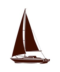 sailboat transport silhouette