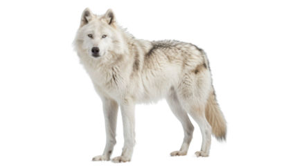 White wolf on transparent background