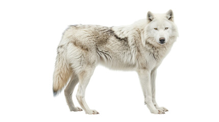 Fototapeta premium White wolf on transparent background