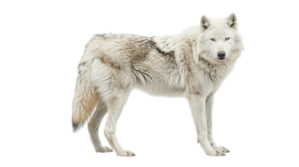 White wolf on transparent background