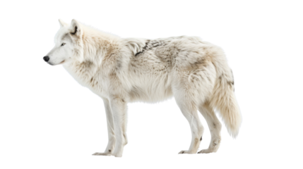 White wolf on transparent background