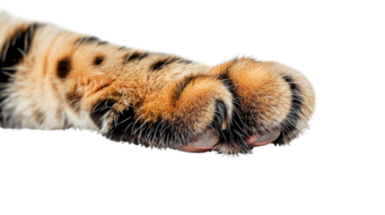 Animal paw on transparent background