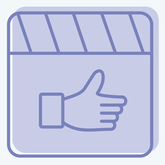 Icon Best Movie. related to Cinema symbol. two tone style. simple design illustration