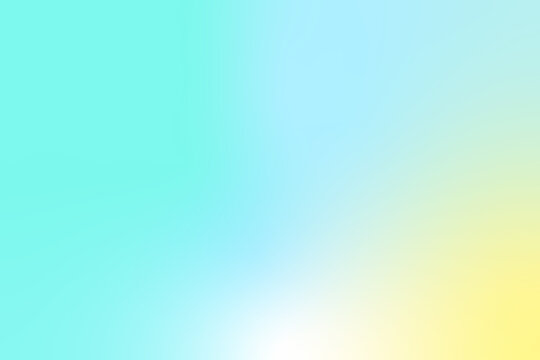 黄色　緑　水色の淡く爽やかなグラデーションの背景