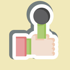 Sticker Interview. related to Cinema symbol. simple design illustration