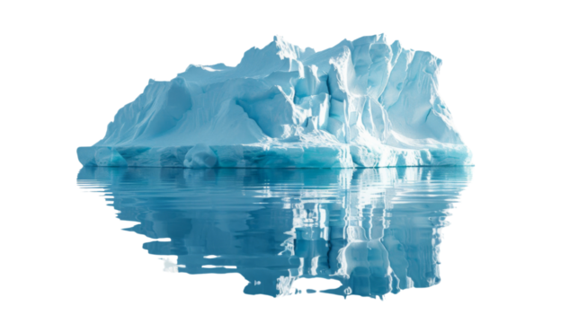 An iceberg isolated on transparent background