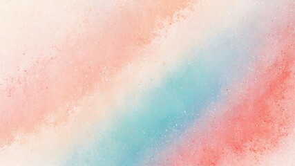 Obraz premium Sky blue azure teal pink coral peach beige white abstract background. Color gradient ombre blur. Light pale pastel soft shade. Rough grain noise. Matt brushed shimmer. Liquid water. Design. Minimal.