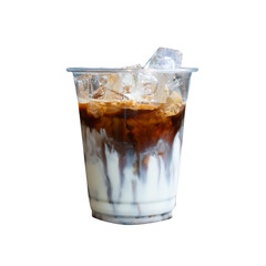 ice latte coffee in plastic cup