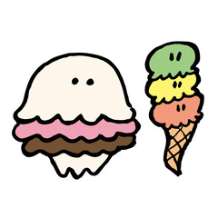 アイスクリームのオバケ