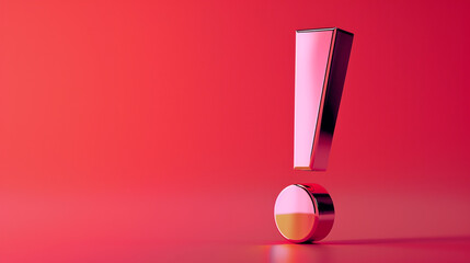 AI art, three-dimensional exclamation mark background
