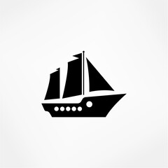 Illustration Vector Graphic of Icon Sailboat ship