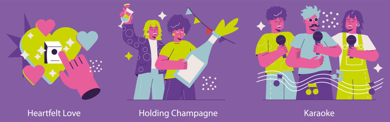 Party. Flat Vector Illustration