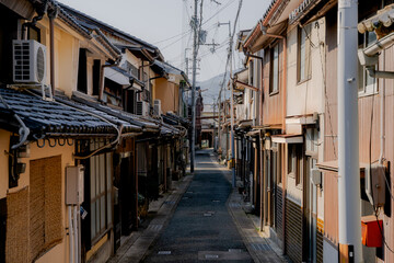 Amazing view of Japanese Houses at small roadway or Alley in Maizuru, Kyoto, Japan