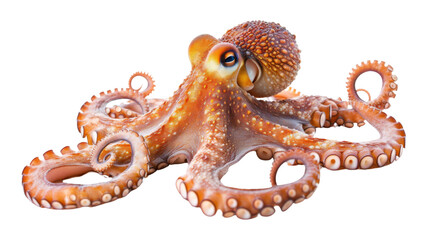 Octopus on transparent background