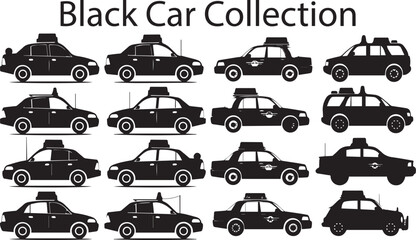 Obraz premium Dark Silhouette Shapes Vector Set