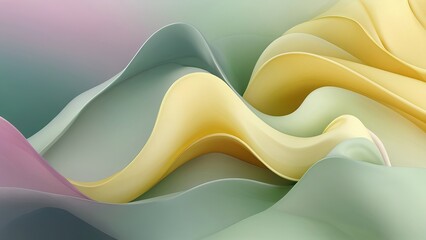 Elegant Soft Gradient Background with Pastel Green and Yellow