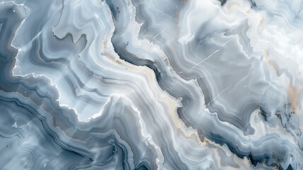 Abstract Blue Marble Texture with Swirling Patterns