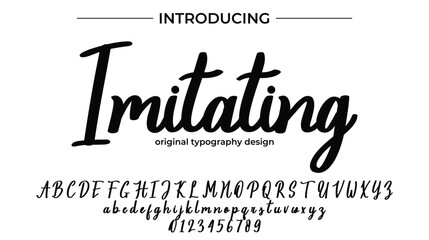 Imitating Font Stylish brush painted an uppercase vector letters, alphabet, typeface