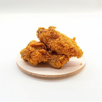 fried chicken white background
