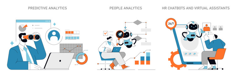Data-Driven HR Vector illustration