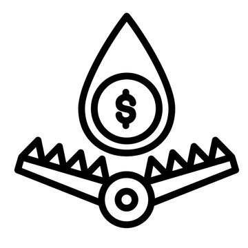 money drop falling into bear trap clip art preview