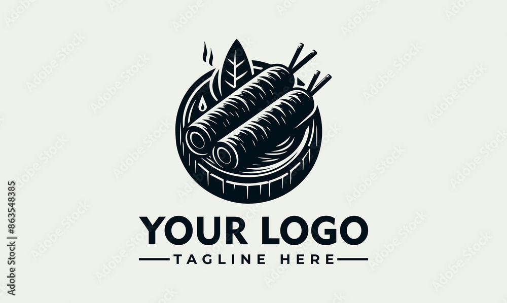 Sticker lumpia food vector logo unleash the flavor, versatility, and cultural richness of lumpia embrace the