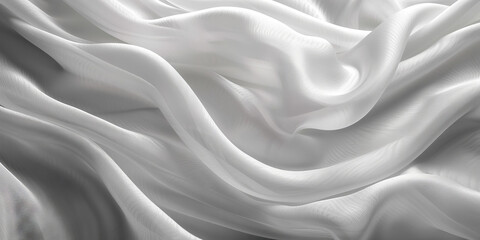 Obraz premium background texture fabric soft white blurred abstract calm peaceful shine movement natural graphic satin silky material effect ripple fashion elegant fold smooth beauty new textile luxurious silk 