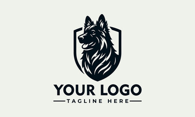 German Shepherd Dog Vector Logo Unleash the Loyalty, Intelligence, and Protective Nature Symbolize Bravery, Trainability, and the Unwavering Loyalty A Timeless Design for Pet, Security, and Dog Breed